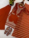 Nsr 892 Fendy Silk Embroidery Beads Work Plazo Suits